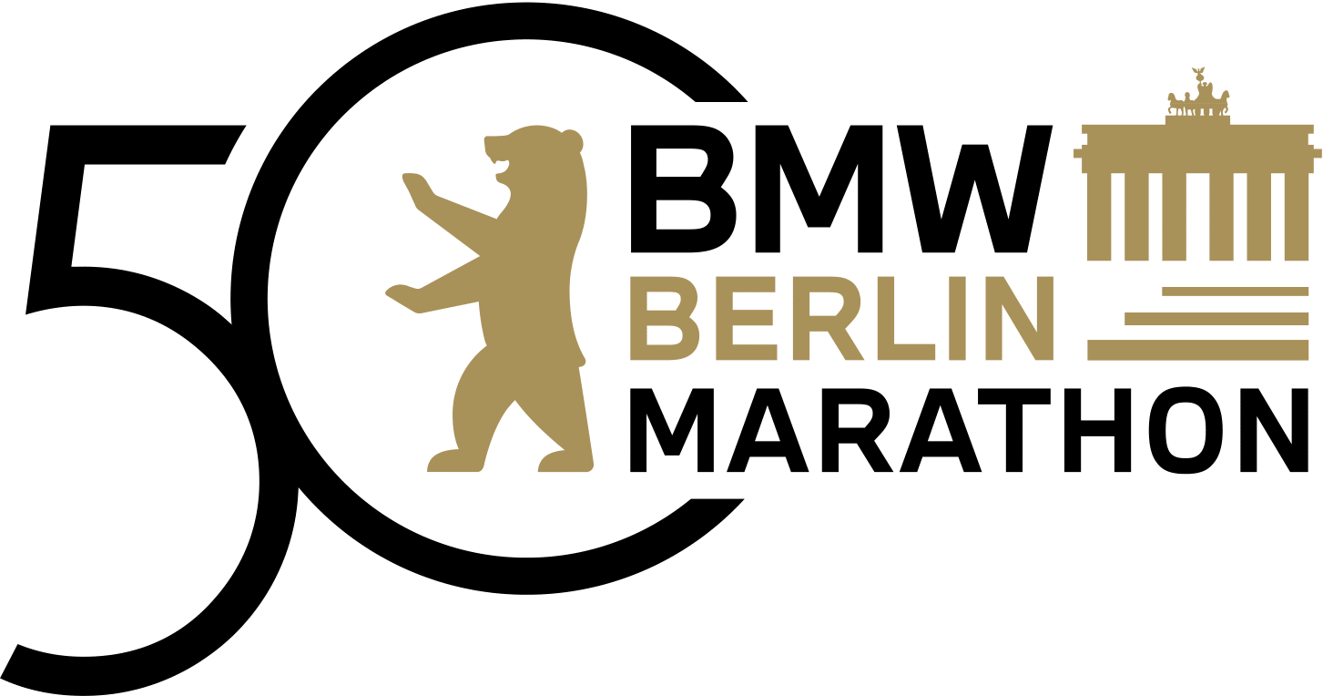 Berlin marathon logo - celebrating 50 years